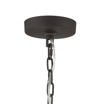 Salinger Charcoal and Satin Nickel Mini Pendant Light