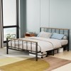Full Size Metal Platform Bed with Headboard and Footboard - 4 of 4