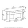 Furinno 3-Tier No Tools TV Stand Entertainment Center Hold up to 46" TV White Oak - 3 of 4