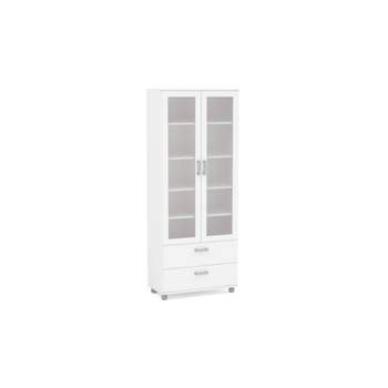 Livramento 2 Door Bookcase White - Polifurniture