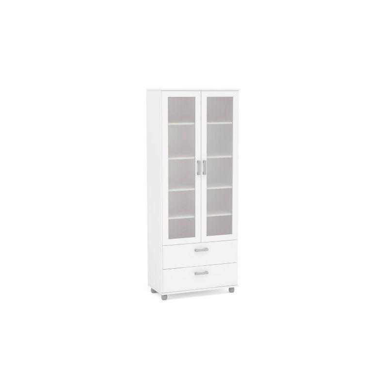 Livramento 2 Door Bookcase White - Polifurniture, 1 of 5