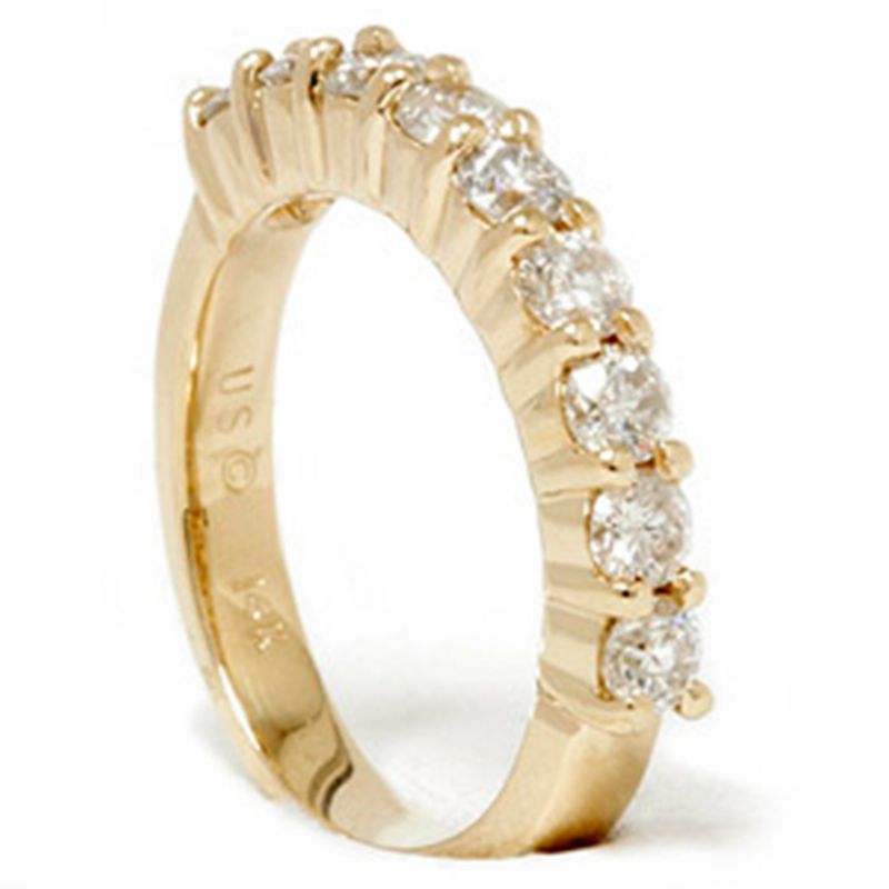 Pompeii3 1ct Diamond Wedding Ring 14K Yellow Gold Ring Band, 2 of 6