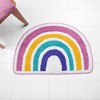 Rainbow Hearts Kids' Bath Rug - Allure Home Creations: Cotton Half-Circle Mat, Multicolored, Machine Washable, 1'10"x2'10" - 2 of 4