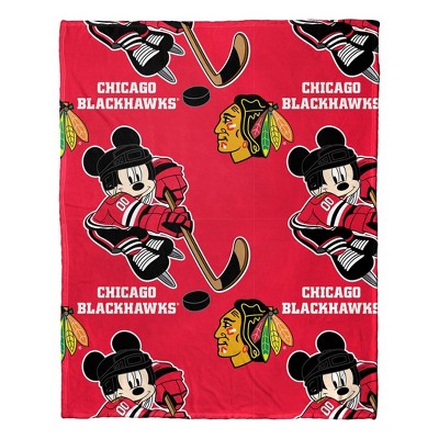 NHL Chicago Blackhawks Mickey Silk Touch Throw Blanket and Hugger