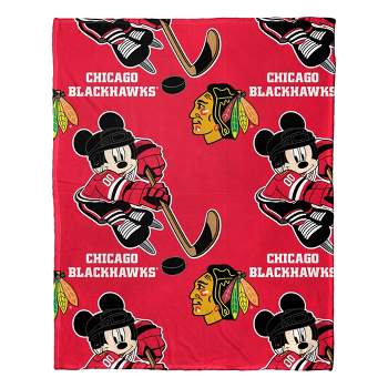 NHL Chicago Blackhawks Mickey Silk Touch Throw Blanket and Hugger