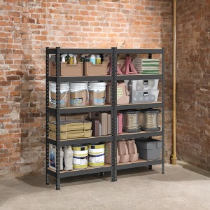 5-Tier Storage Shelves, Set of 2 Garage Storage, Adjustable Shelving Units,11.8 x 29.5 x 59.1 Inches, 386 lb Per Shelf, Shed, Warehouse, Basement - 1 of 4