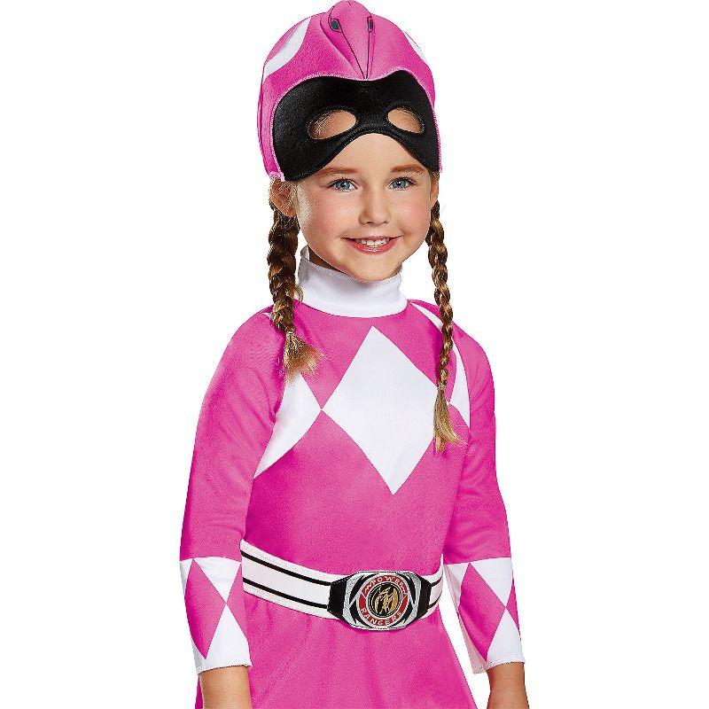 Toddler Girls' Classic Mighty Morphin Pink Ranger Jumpsuit, 4 of 5