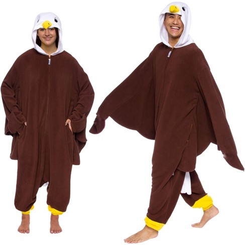 Funziez! Slim Fit Sherpa Adult Onesie - Animal Halloween Costume - Plush  One Piece Cosplay Suit for Women and Men