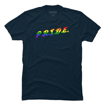 Adult Design By Humans Rainbow Colored Pride Letters By EsskayDesigns T-Shirt