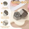 Unique Bargains Velvet Vintage Ring Display 2 Slot Hexagon Jewelry Storage Box - 3 of 4