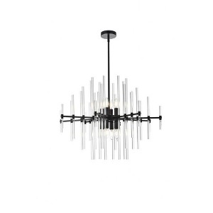 Elegant Lighting Sienna 8 - Light Pendant in  Black - 1 of 4