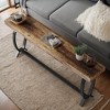 Hommoo 70.8" Farmhouse Console Table Brown - 4 of 4