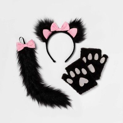 Adult Black Kitty Heads & Tails Kit Halloween Costume Accessory Set - Hyde & EEK! Boutique™