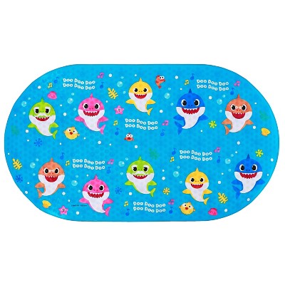 Pinkfong Baby Shark Oval Bubble Bath Tub Mat 15.25"x27"