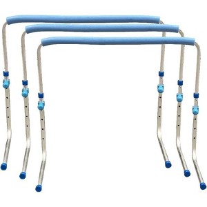 Amber Fight Gear Enhanced Training Agility Hurdles: Premium Self-Return Aluminum Set for Track, Field, Soccer, Football -27 inch to 42 inch (Set of 3) - 1 of 4