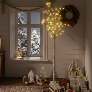 Christmas Tree White Plastic 5.9 ft Christmas Tree Other - 1 of 4