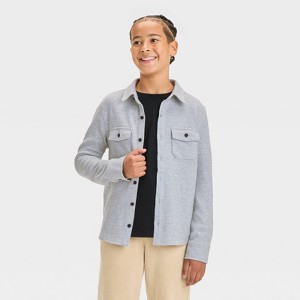 Boys' Knit Shirt Jacket - art class™ - 1 of 4