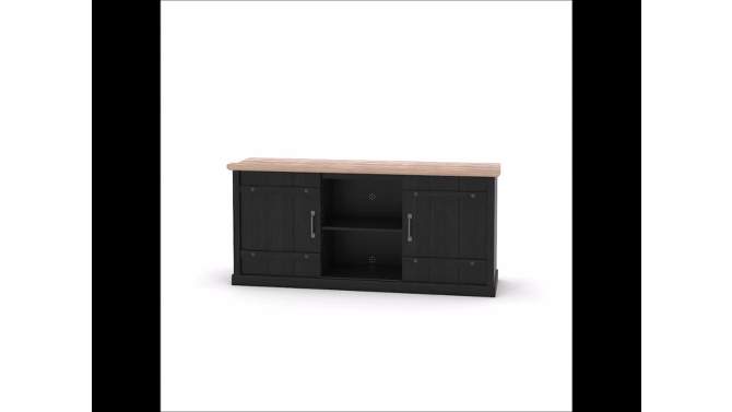 Farmhouse TV Stand for TVs up to 70&#34; with Oak Accent Raven Oak - Sauder, 2 of 9, play video