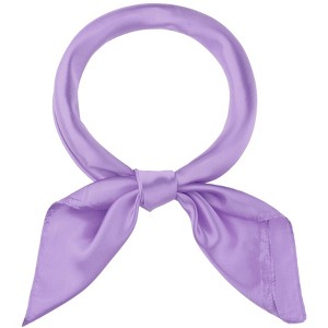 INSPIRE CHIC Women's Solid Color Satin Large Square Scarf Neckerchief Bandanas 35"x35" - 1 of 4