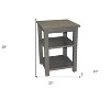 HomeRoots 28" Gray Solid Wood Nightstand - 3 of 4