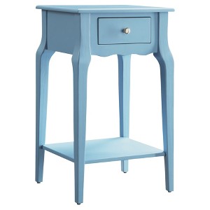 Muriel Accent Table with Shelf - Sky - Inspire Q, Blue