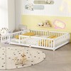 CAVINAS Full Size Wood Montessori Bed,Modern Integral Constructed Floor Bed with Super High Security Barrier and Door,Toddler Bed for Bedroom - 2 of 4