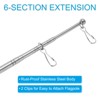 Unique Bargains Stainless Steel Non-slip Sponge Handle Portable Collapsible Flag Pole 9 Sections 2 Pc - 4 of 4