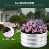 3-Pack Galvanized Metal Raised Garden Beds, Round Planter Boxes for Vegetables, Herbs, Flowers & Outdoor Gardening - 4 of 4