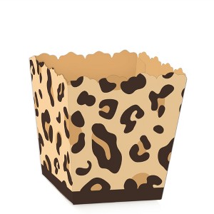 Big Dot of Happiness Leopard Print - Party Mini Favor Boxes - Cheetah Party Treat Candy Boxes - Set of 12 - 1 of 4