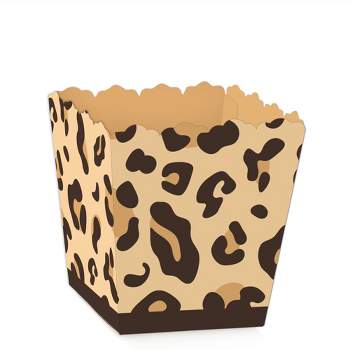 Big Dot of Happiness Leopard Print - Party Mini Favor Boxes - Cheetah Party Treat Candy Boxes - Set of 12