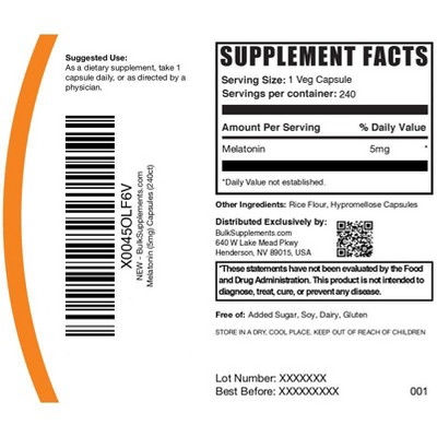 BulkSupplements Melatonin Capsules