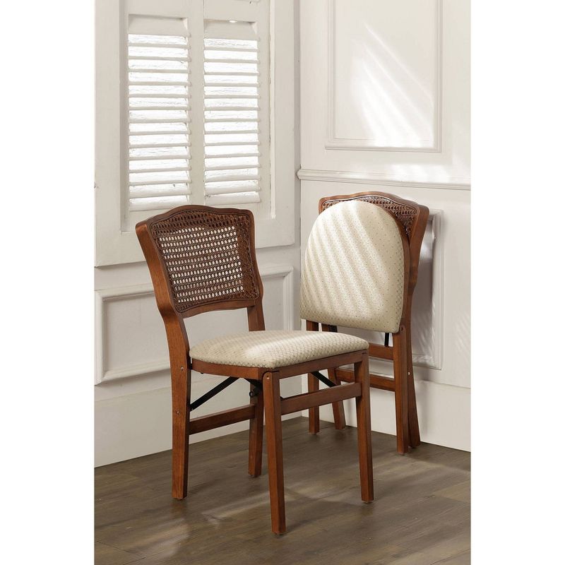 Set of 2 Stakmore French Cane Folding Chair - Cherry, 4 of 6