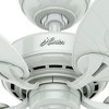 Hunter 54" Bayview Ceiling Fan White Finish - Damp Rated for Indoor/Outdoor Use, 5 Blades, Pull Chain Control - 3 of 4