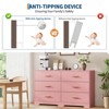 Dresser for Bedroom, Modern 6 Drawer Dresser for Bedroom, Wide Wood Chests of Drawers Storage with Metal Handle for Entryway, Hallway,Living Room - 3 of 4