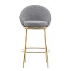 Christopher Knight Home Manlio Indoor Metal Frame Upholstered Barstools with Curved Backrest (Set of 2) - 4 of 4
