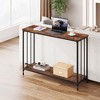 Narrow Console Table, 2-Tier Entryway Console Sofa Table Behind The Couch, Narrow Entryway Table with Glass Shelf and Metal Frame - 2 of 4