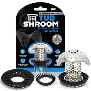 TubShroom Ultra (Stainless) Hair Catcher to Prevent Clogged Tub Drains, Drain Protection - 1 of 4