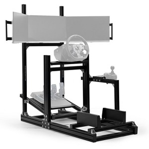 Dardoo Aluminum F1 Sim Rig with Integrated Triple Monitor Stand for an Immersive Experience.Excluding electronic devices. - 1 of 4