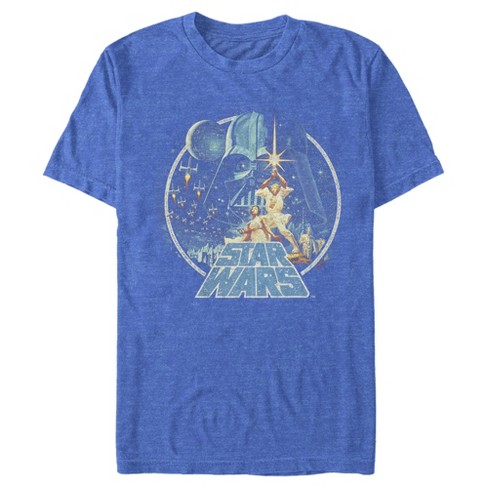 Men's Star Wars Throwback T-Shirt - Navy Heather - 3X Large