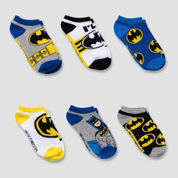 Kids' Batman 6pk No Show Socks