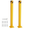 2 Packs Safety Bollard Post, Steel Bollards Parking Barrier Yellow Powder Coated - 4 of 4