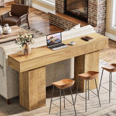 Tribesigns 63" Console Table, Farmhouse Wooden Sofa Table Behind Couch, Entrance, Hallway, Entryway