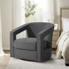 30 inch W 360° Swivel Chenille Accent Chair – Modern Barrel Chair for Living Room No Assembly Required - 2 of 4
