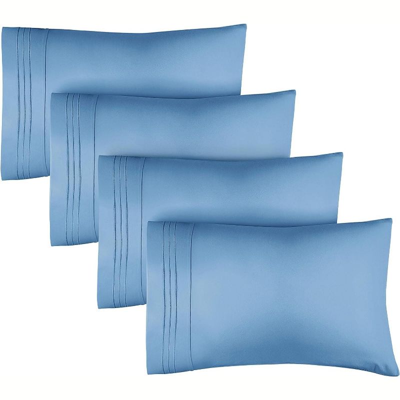 Pillowcase Set of 4 Soft Double Brushed Microfiber - CGK Linens, 1 of 9