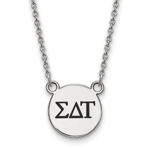 Black Bow Jewelry Sterling Silver Sigma Delta Tau Greek Life Necklace 18 Inch - 1 of 4