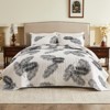 Inhand Microfiber Print Quilt Bedding Set, Flower print Soft Lightweight Coverlet For All Season - 2 of 4