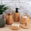 Evideco French Home Goods 5-Piece Bathroom Accessory Set in  Bamboo with Toothbrush Holder Soap Dispenser.... - 2 of 4