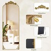 65"x22"  Arched Full Length Mirror Metal Vintage Mirror Baroque Style,Antique Gold - 4 of 4