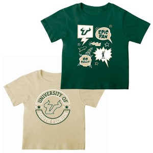 NCAA South Florida Bulls Toddler Boys' 2pk T-Shirt - 1 of 3