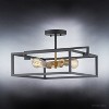 Urban Ambiance Luxury Modern Farmhouse Farmhouse Ceiling Light,  9-3/8" x 17-1/4",  Charcoal Finish, UHP2800 - 3 of 4